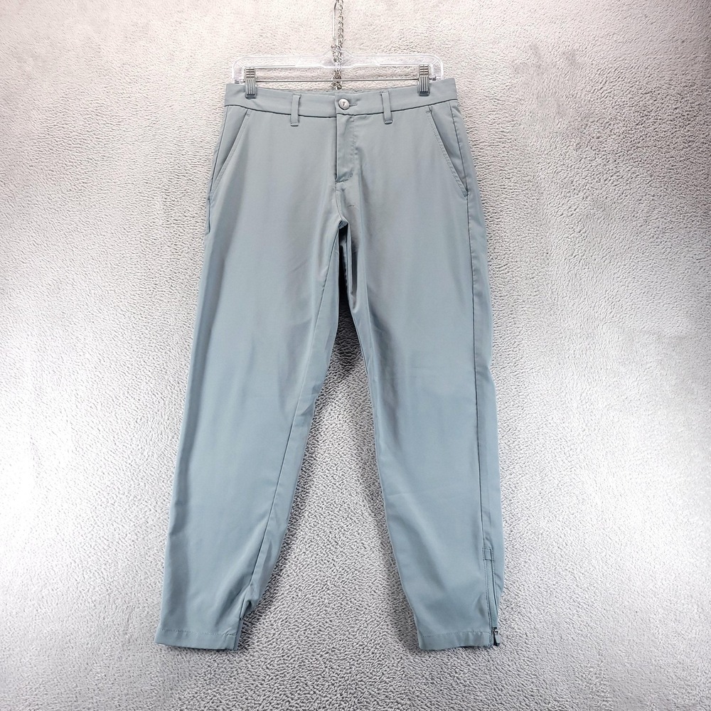 Primo Pants Mens 30 Short Gray Jogger Slim Tapered Ankle Zip Stretch Travel